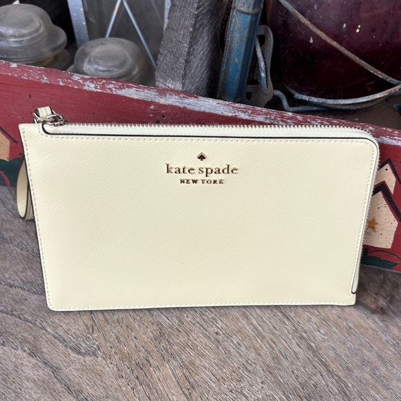 kate spade Staci Parchment L-Zip Wristlet - Picture 1 of 3